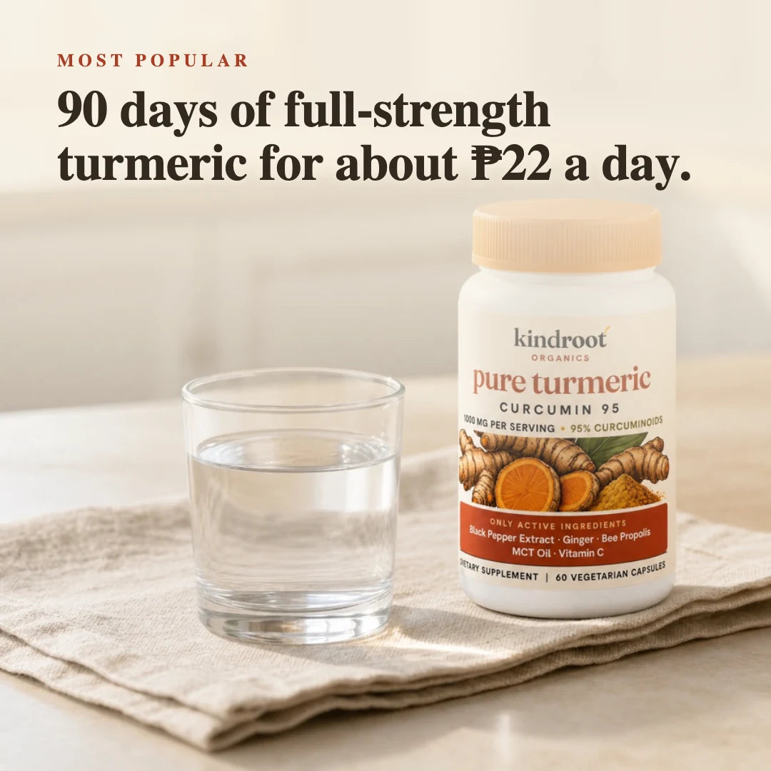 KindRoot bottle with 90-day supply cost per day